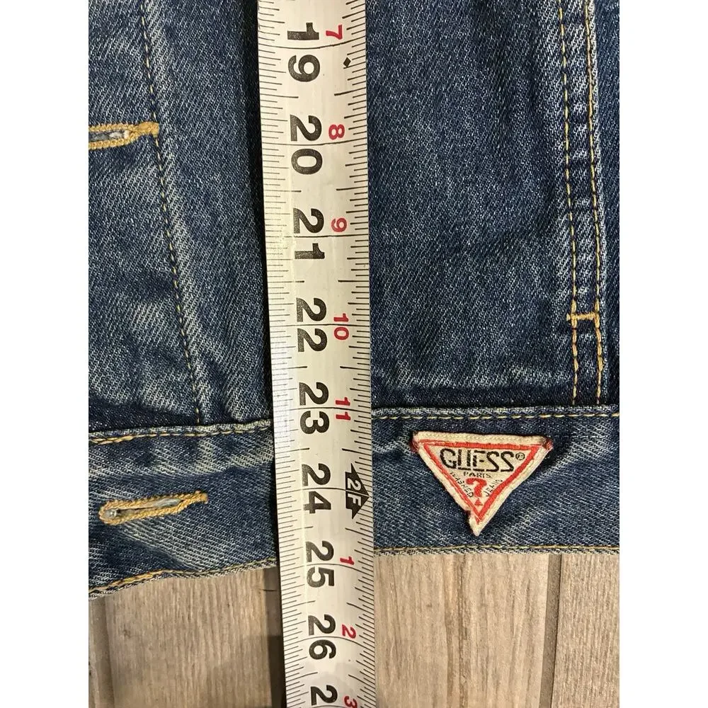 Vintage 80s Guess Georges Marciano Denim Jacket M Blue Jean Trucker USA 10847
